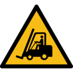 W014 Warning Forklift trucks and other industrial vehicles